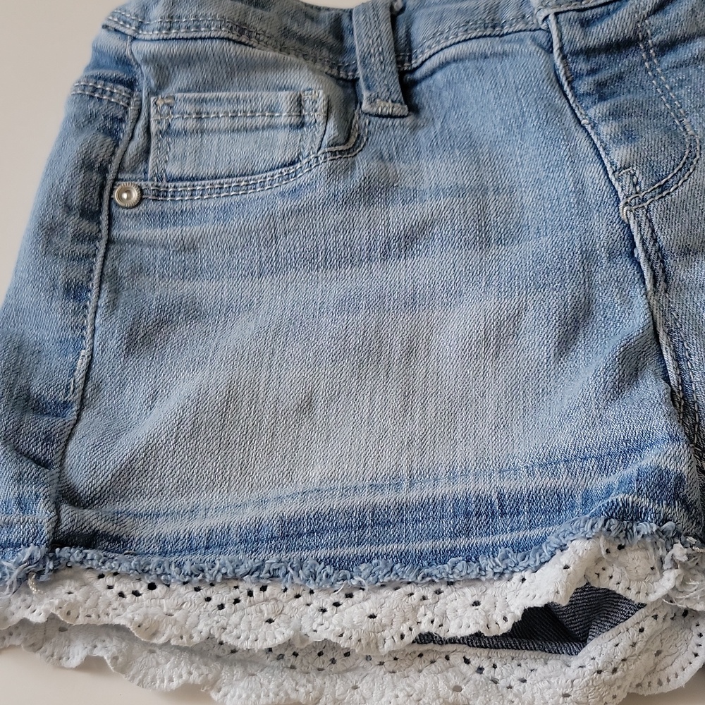 Members Mark Girls Denim Shorts Adjustable Waist Medium Wash Size 8 - Picture 6 of 10